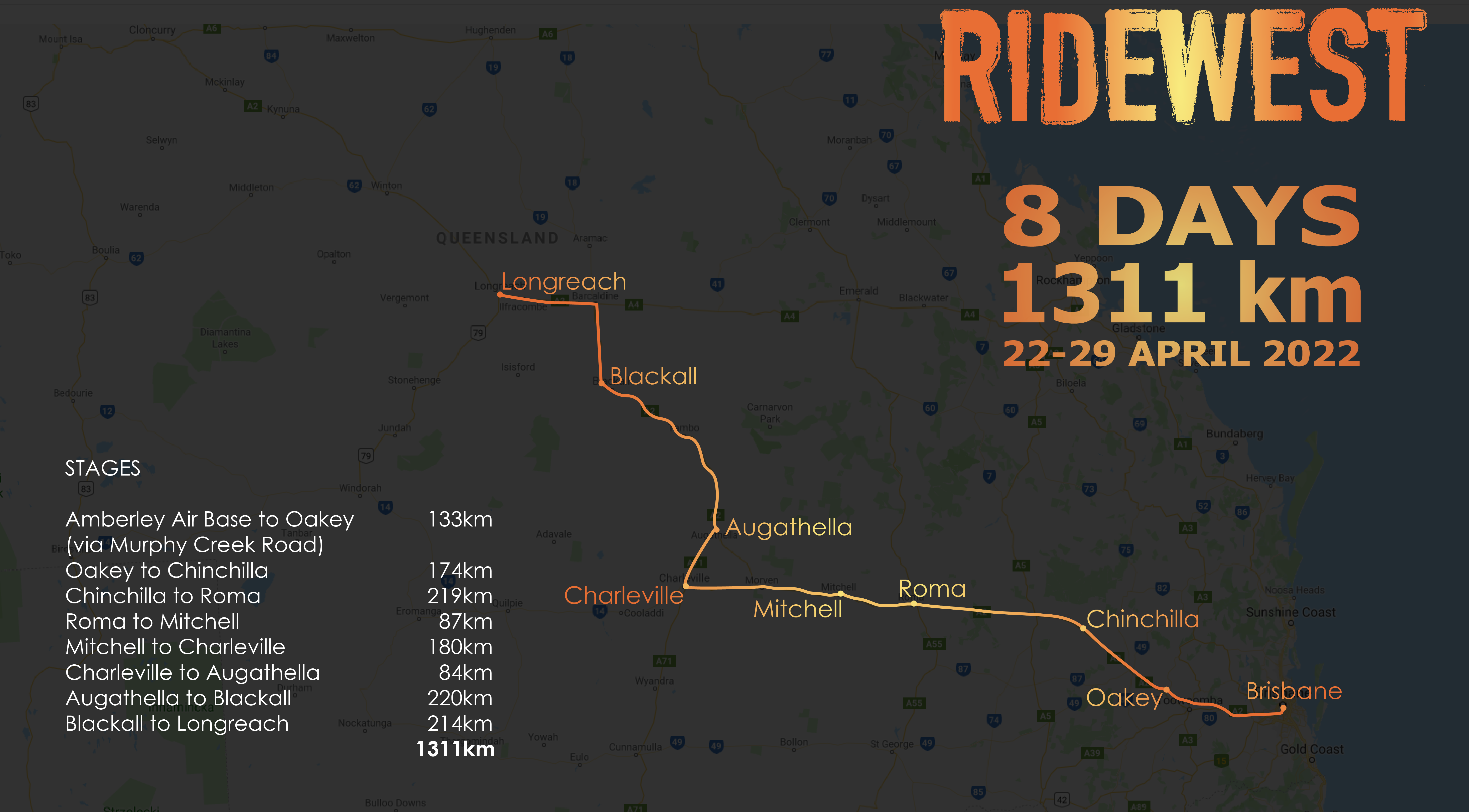 RideWest Stage Map