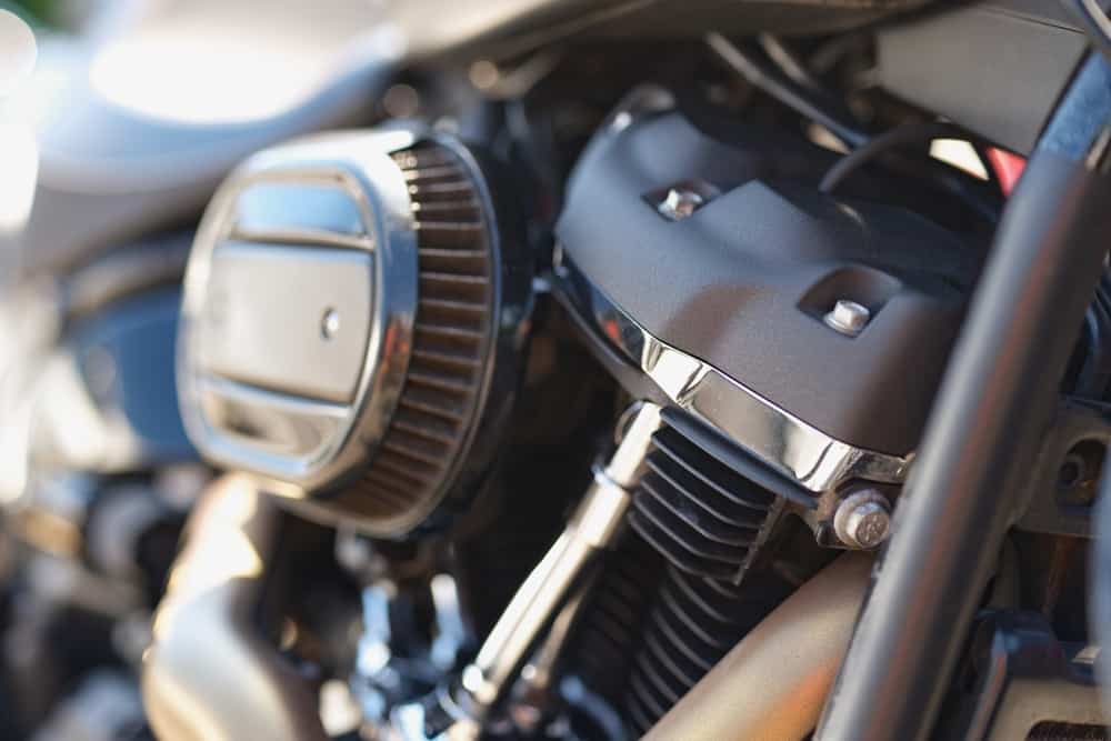 closeup motorcycle parts