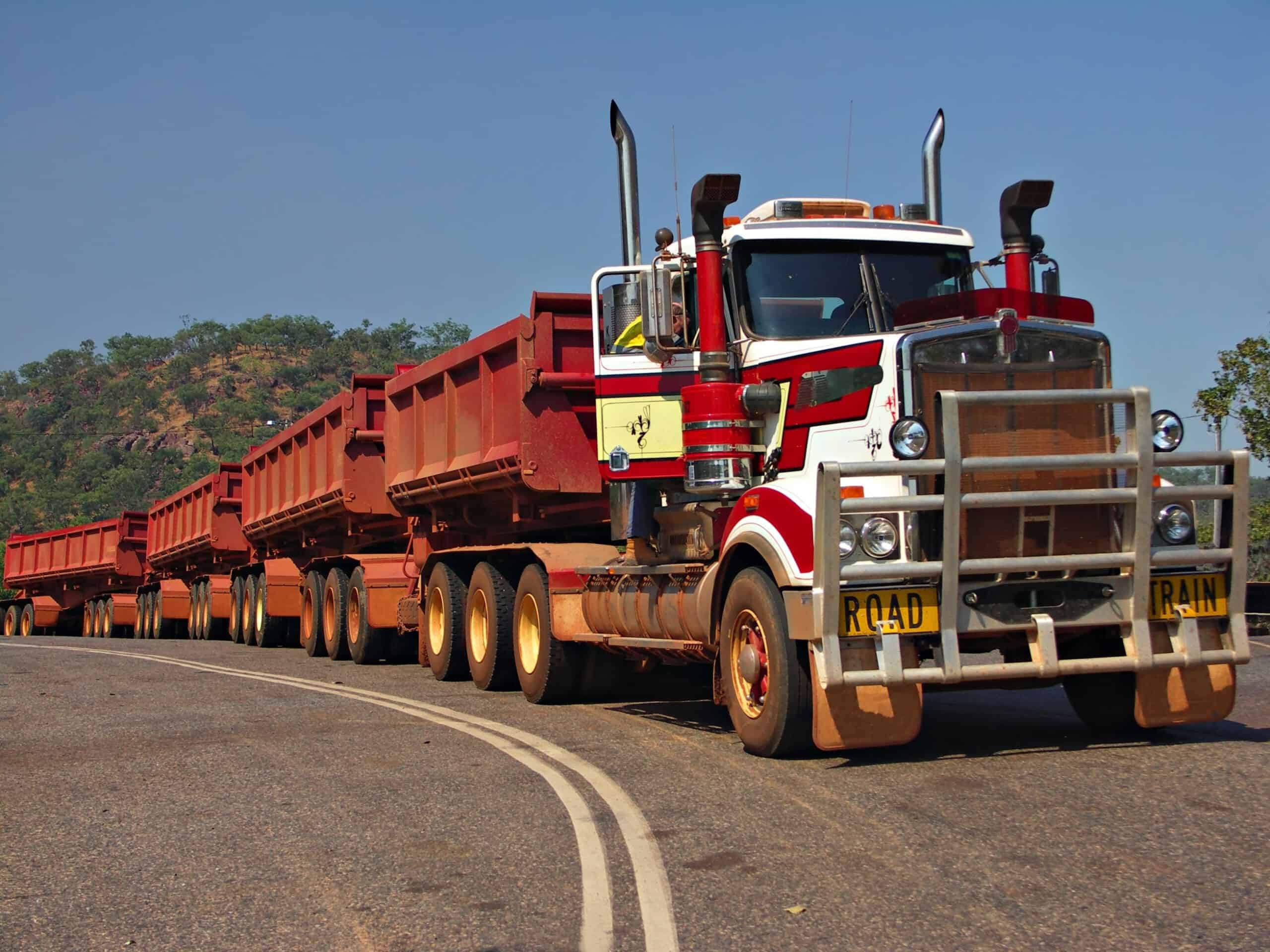 Long Red Truck