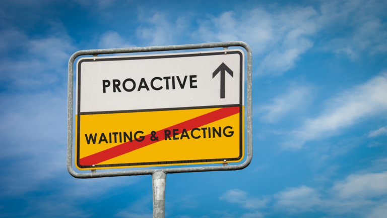 waiting and reacting sign